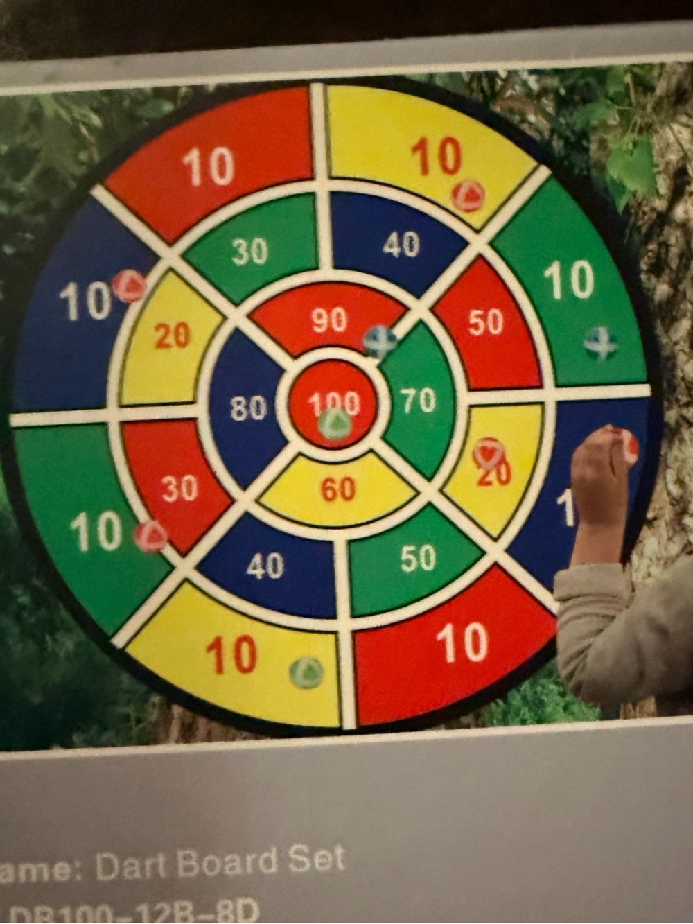 Velcro Ball Dart Board Set - Multicolor